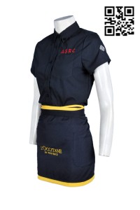 AP058 tailor made half apron tailor made team group apron design catering industry supplier wholesale company  mens grilling apron